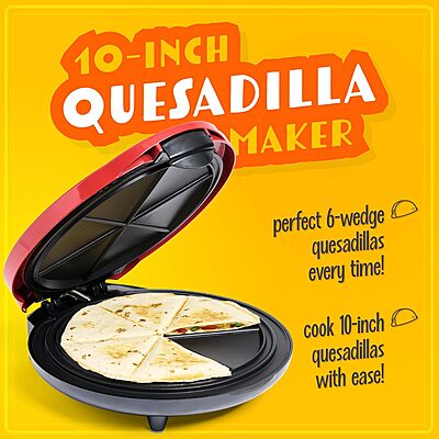 TACO TUESDAY Deluxe Electric Quesadilla & Tortilla Bowl Maker