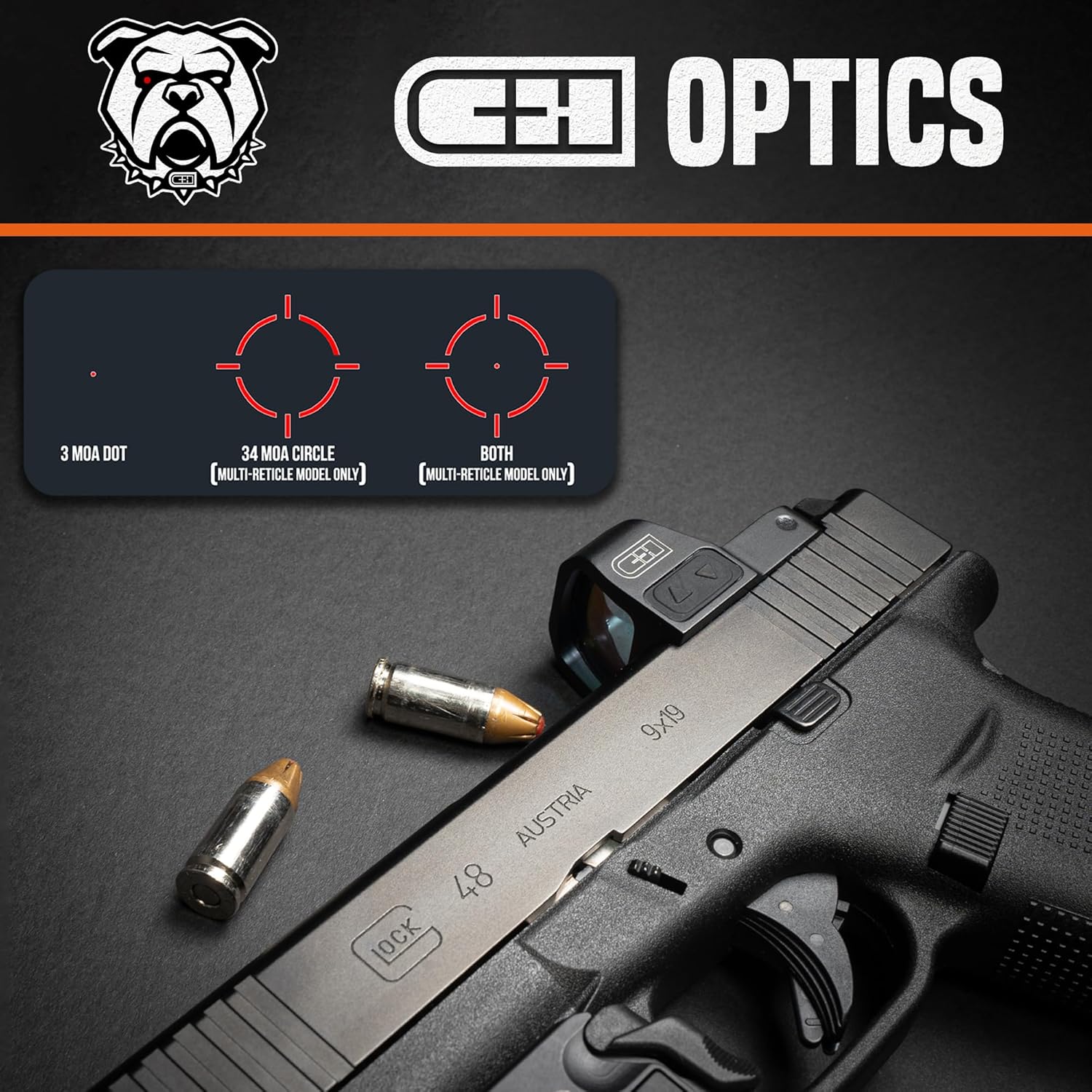 C+H EDC RMSc-Compatible Micro Red Dot Reflex Sight for Pistol
