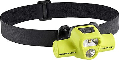 Streamlight 61463 USB HAZ-LO 250-Lumen Intrinsically Safe Headlamp with 120V AC Charging System and Cradle