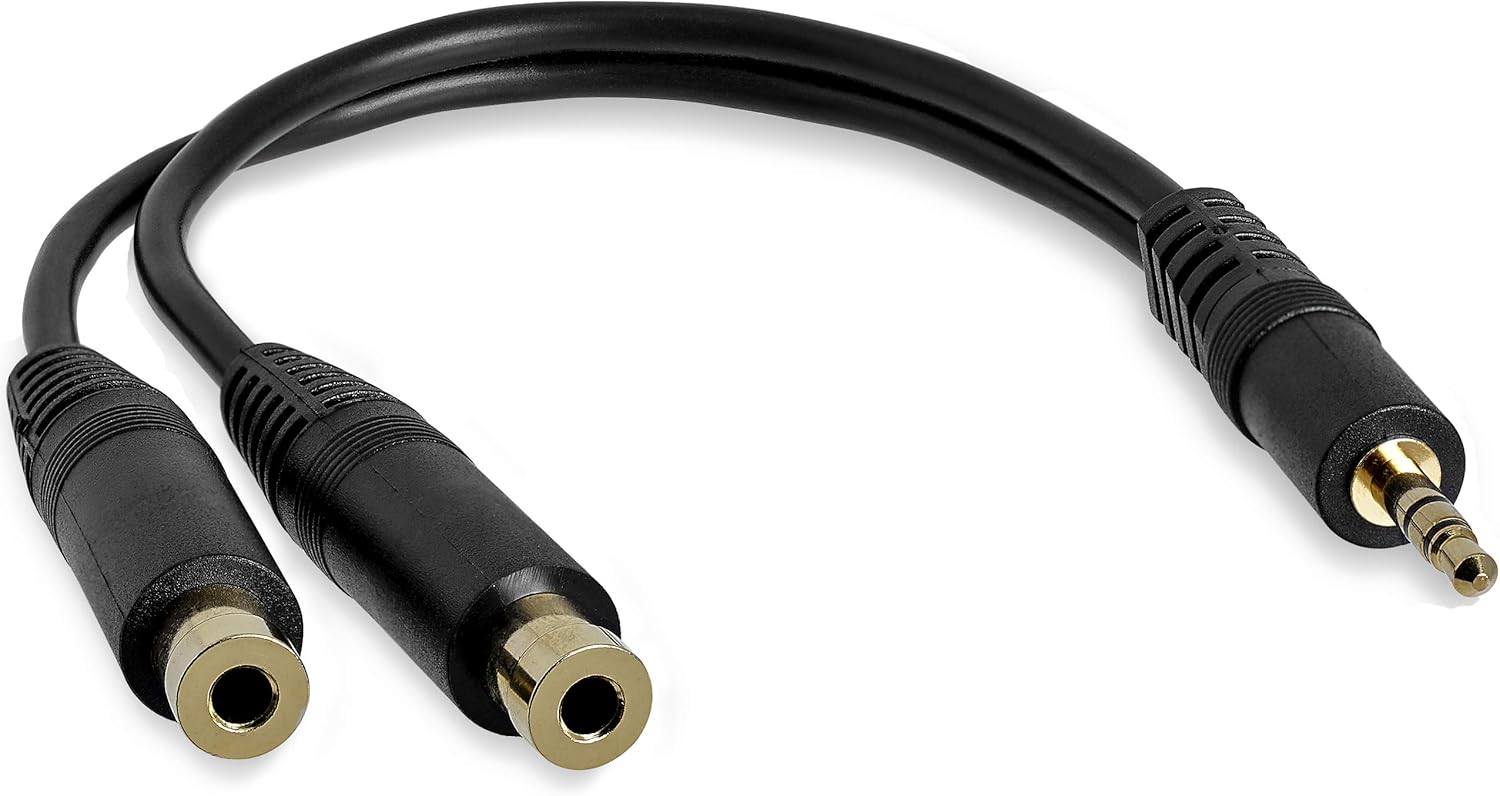 StarTech.com 3.5mm Stereo Audio Splitter Y Cable - 1 Male to 2 Female