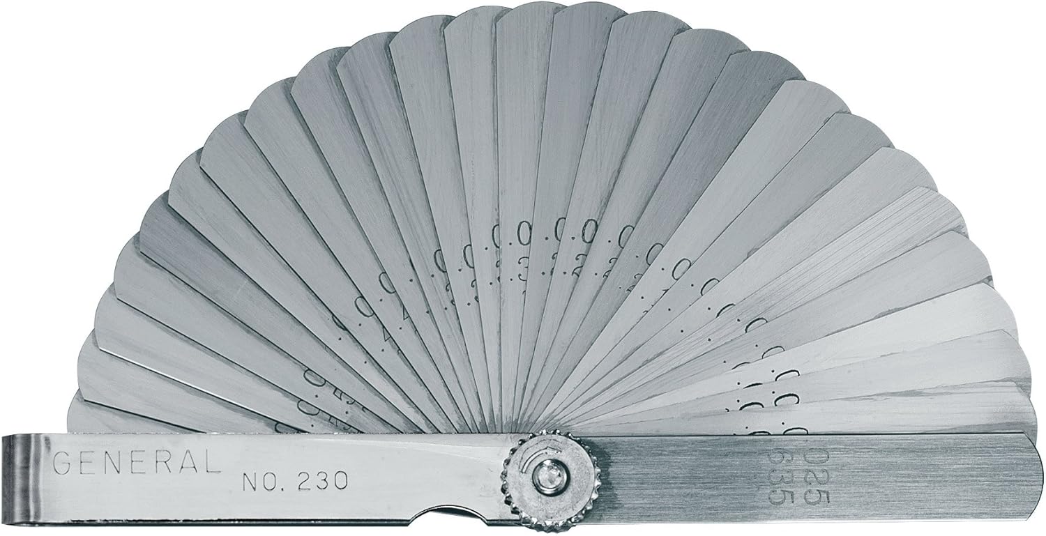 General Tools 230 Economy Feeler Gage, 26-Leaf with Metric and English Units