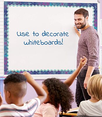 Carson Dellosa Galaxy Bulletin Board Borders, 39 Feet of Scalloped Marble, Gold Dot Classroom Borders for Bulletin Board