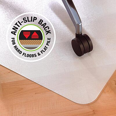 FLOORTEX Cleartex Revolutionmat Polypropylene Rectangular Chair Mat for Hard Floors