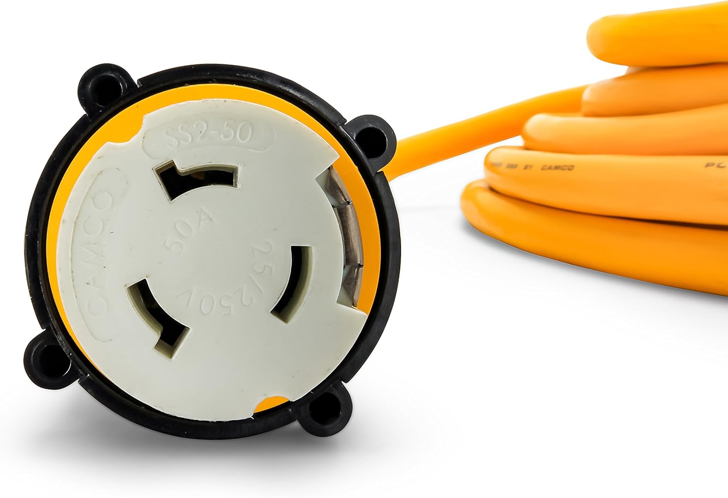 Camco PowerGrip 50 Amp Marine Power Extension Cord with Locking Adapters