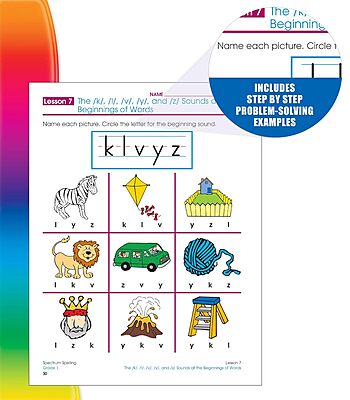 Spectrum Spelling Workbook Grade 1, Ages 6 to 7, 1st Grade Spelling Workbooks, Phonics and Handwriting Practice with Alphabet Letters, Vowels, and ... First Grade Workbook - 184 Pages (Volume 28)