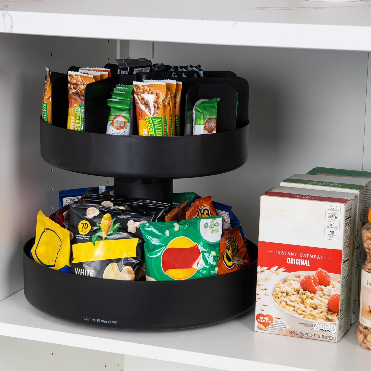 Mind Reader Rotating Snack Carousel Countertop Organizer