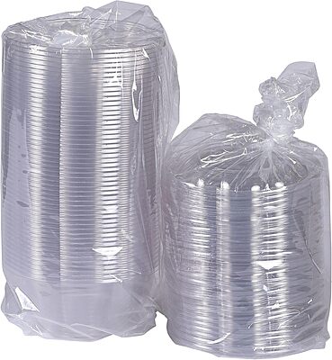 ECO-PRODUCTS Compostable Clear PLA Salad Bowls with Lids, Case of 150