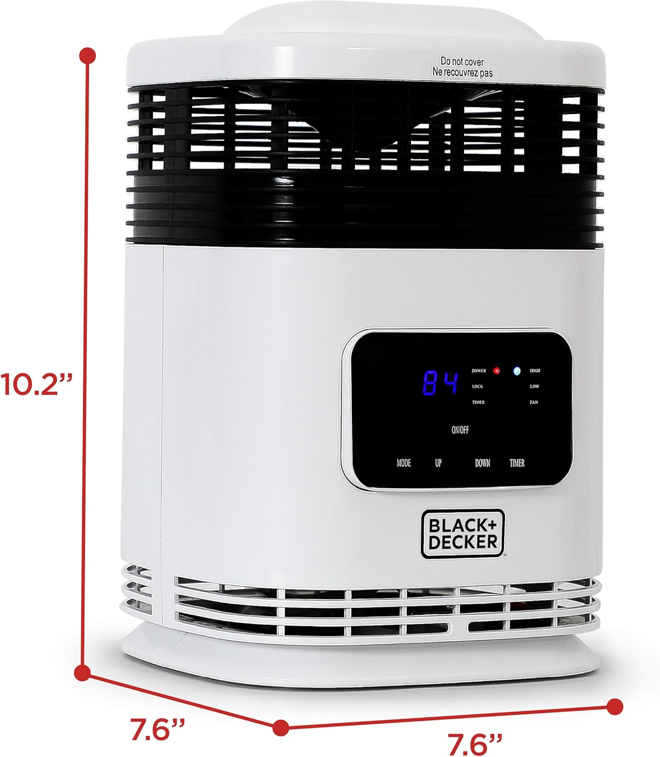 BLACK+DECKER Electric Heater, 360° Surround Portable Heater with Digital Controls & LED Display