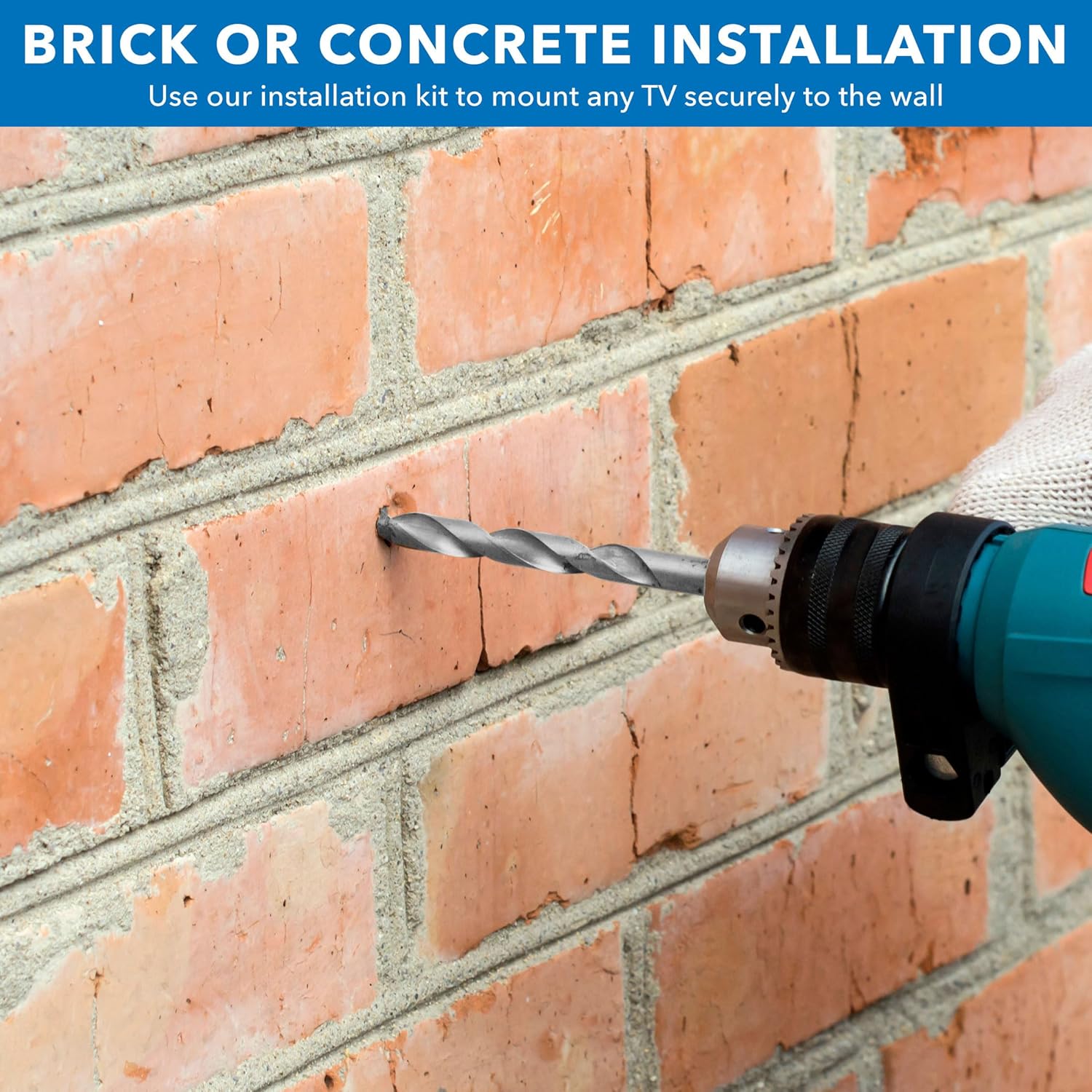 Mount-It! Universal TV Mount Installation Kit, 7-Piece Set Includes 2 Wood Drill Bits, 2 Concrete Drill Bits