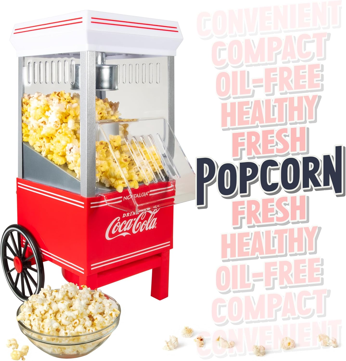 Nostalgia Vintage Hot-Air Popcorn Maker Machine