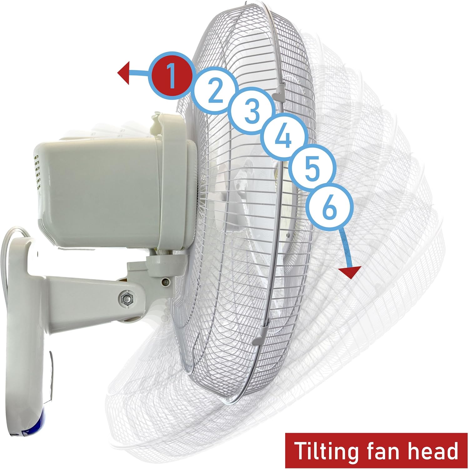 Vie Air 16" Plastic Wall Fan with Remote Control in White
