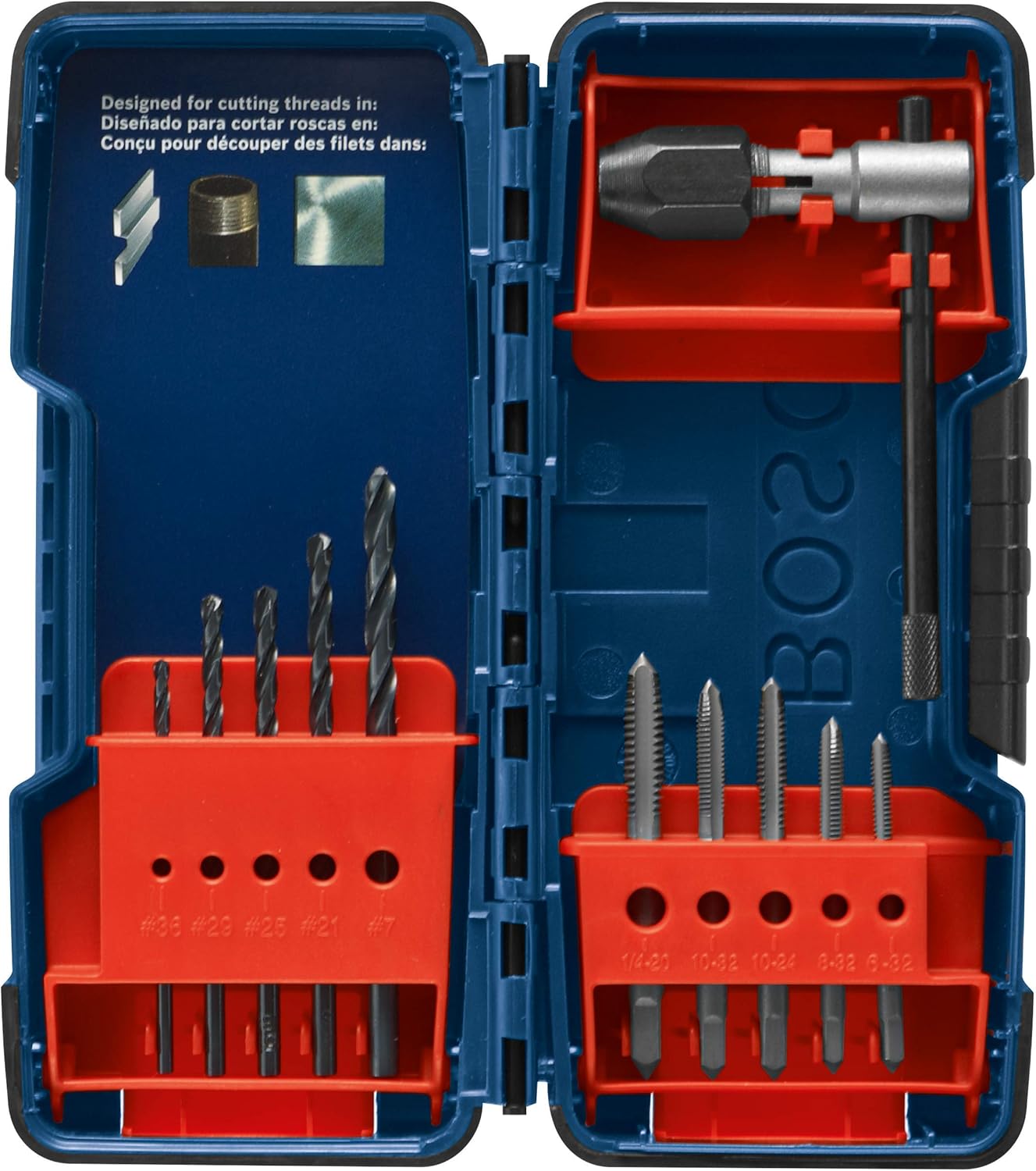 Bosch BDT11S 11-Piece Tap & Drill Combo Set One Size