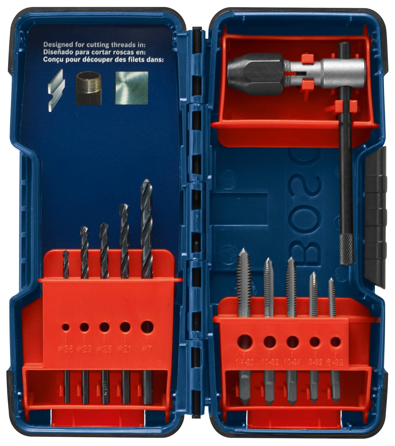 Bosch BDT11S 11-Piece Tap & Drill Combo Set One Size