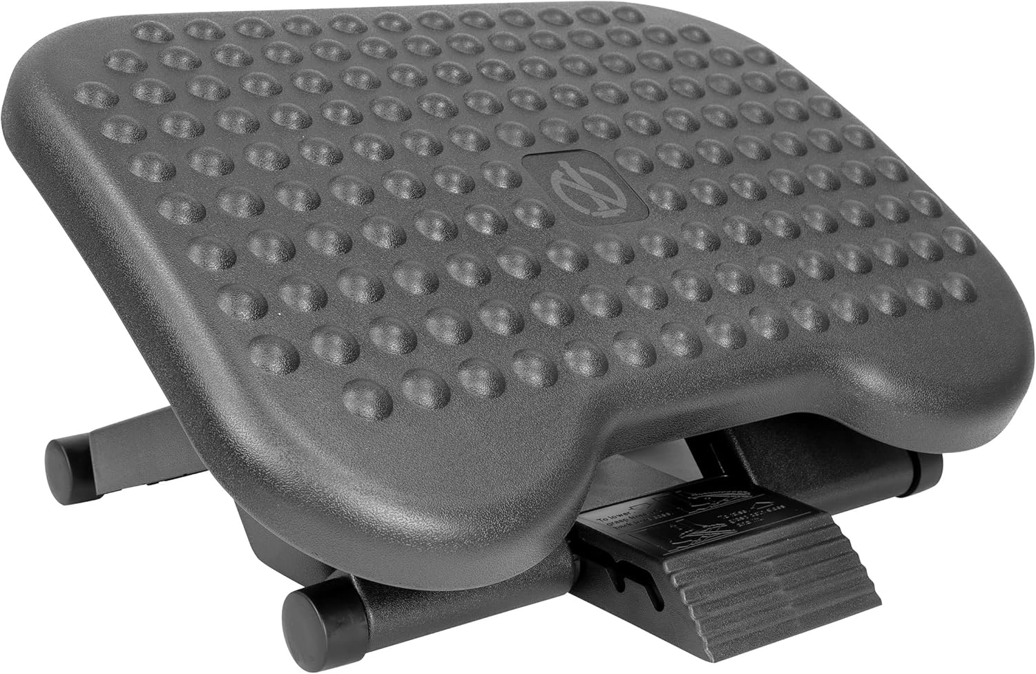 Mount-It! Ergonomic Under Desk Footrest with 3 Height Levels |Height Adjustable Tilting Foot Stool | Home Office Footrest