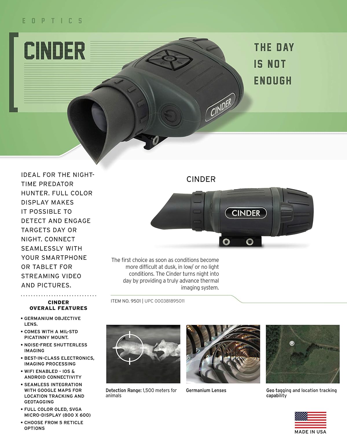 Steiner Cinder 3X Thermal Optic Night Vision Predator Hunting Sight