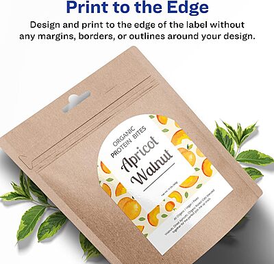 Avery Glossy White Arched Labels, Sure Feed Technology, 4.75" x 3.5", 40 Glossy White Labels, Print-to-The-Edge, Permanent Adhesive, Laser/Inkjet Printable 40 labels