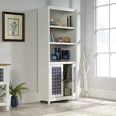 SAUDER Cottage Road 72in Library Bookcase with Doors and Adjustable Shelves