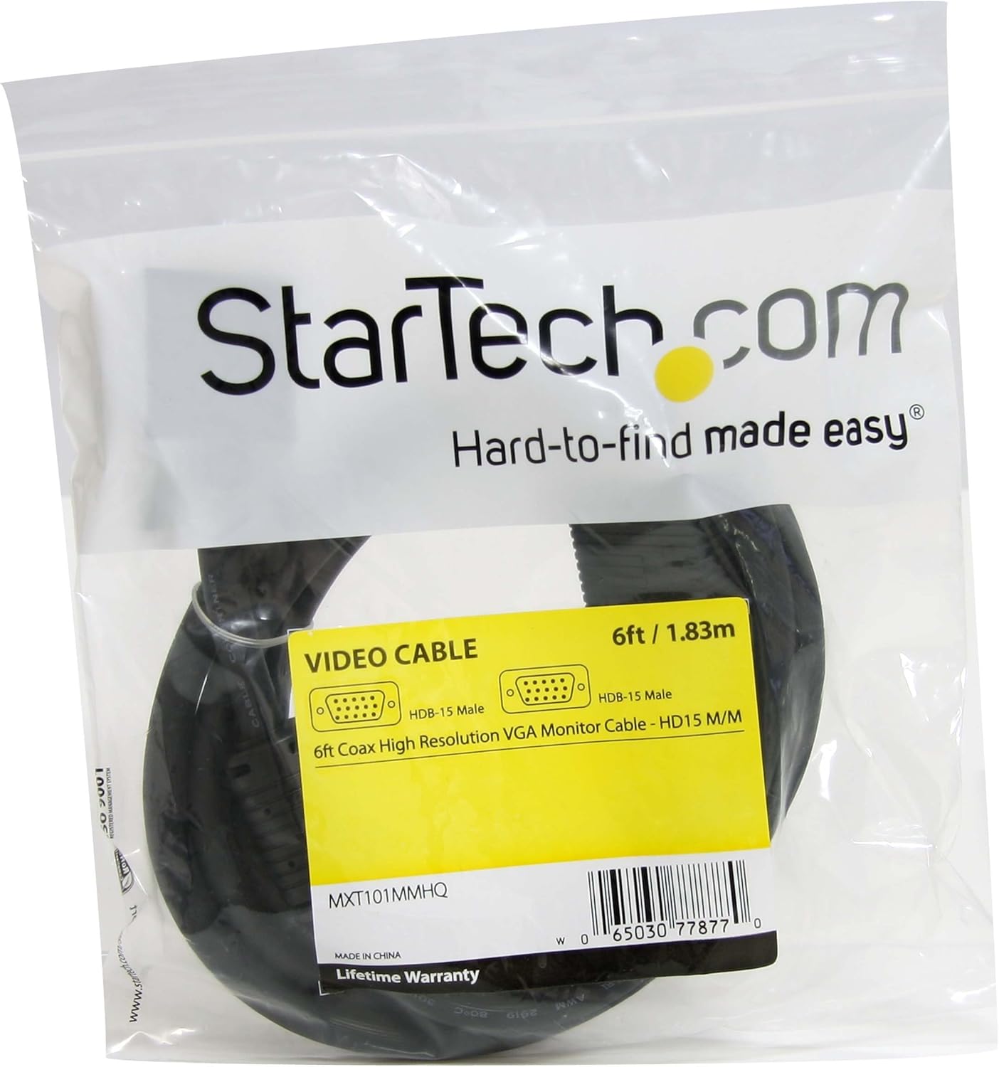 STARTECH.COM High Resolution Coaxial VGA Monitor Cable (HD15 M/M)