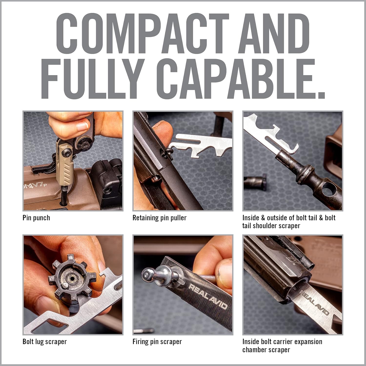 Real Avid Gun Multi Tool CORE: Tactical Rifle Tool & EDC Tools, Gun Accessories & Utility Tool Kit for Gun Maintenance