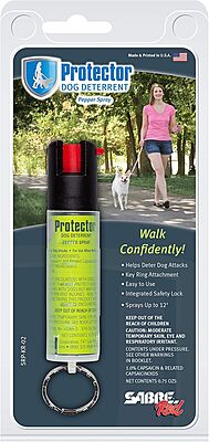 SABRE Protector Dog Spray with Key Ring, 14 Bursts, 12-Foot Range