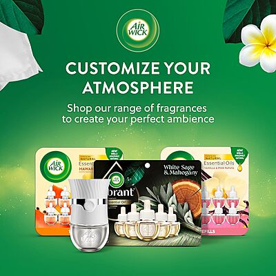 AIR WICK Plug in Scented Oil Refills, Fresh Linen, 5 pack