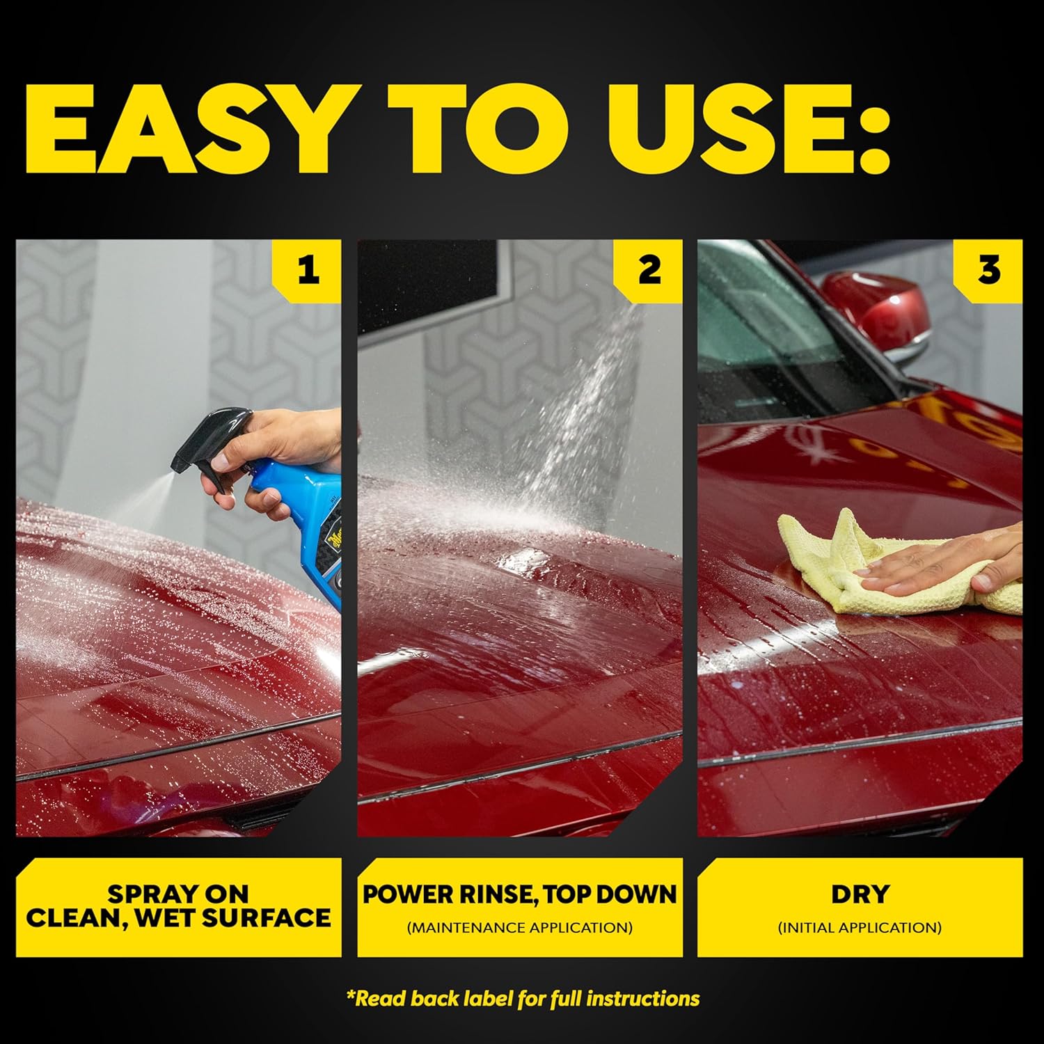 Meguiar's Hybrid Ceramic Wax, Easy-to-Use Spray Wax for Car Detailing with the Superior Protective Power of Advanced SiO2