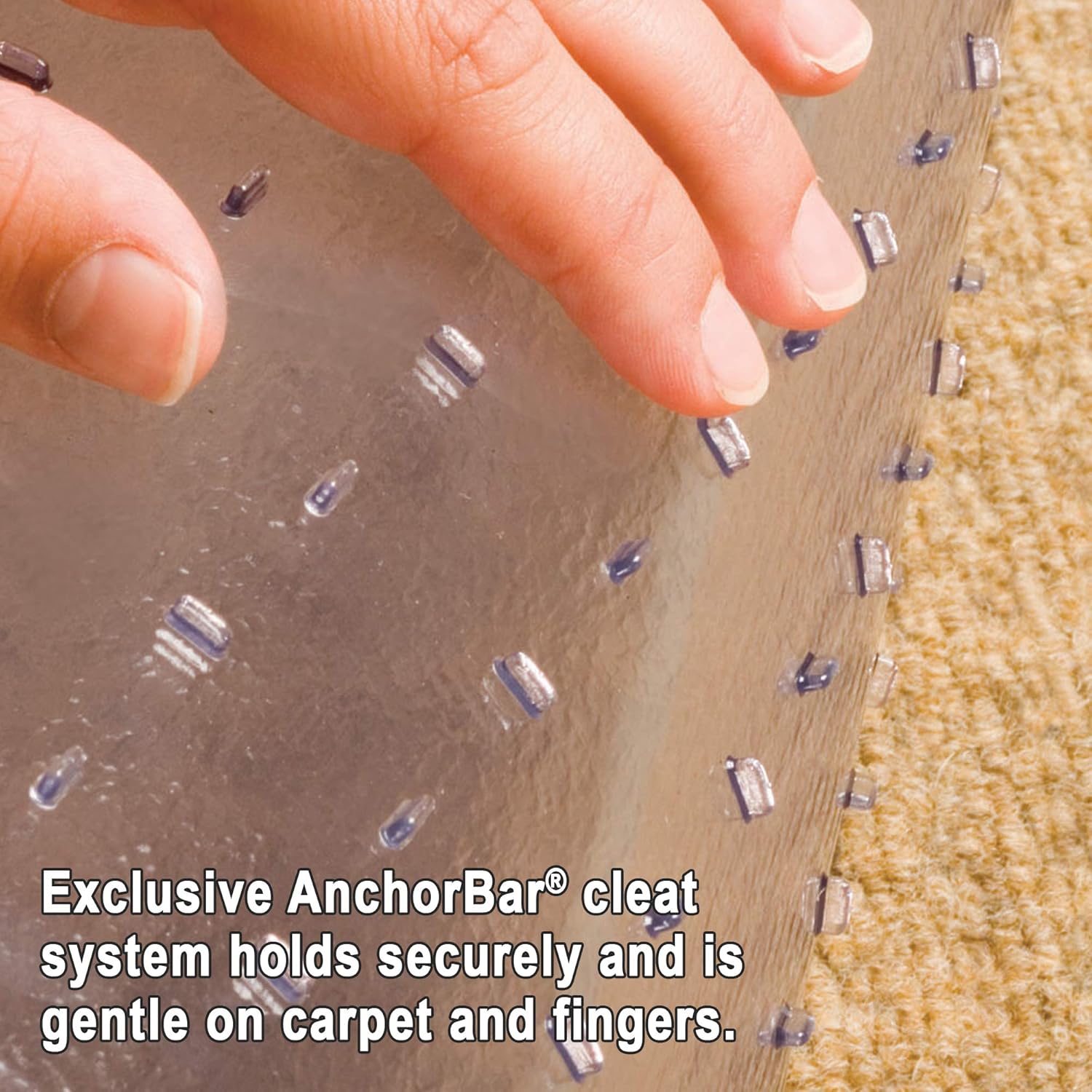 ES Robbins Trendsetter Chair Mat, 36"x48" Rectangle Dark Cherry Woodgrain Design 36"x48"