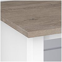 Bush Furniture Mayfield 6 Cube Bookcase in Pure White and Shiplap Gray | Storage for Home Office Workspace Shiplap Gray/Pure White