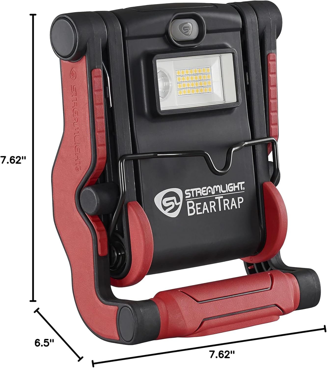 Streamlight BearTrap 61520 2000 Lumen Multi-Function Worklight with Magnetic Base and Hang Hook, 120V/100V AC, Red