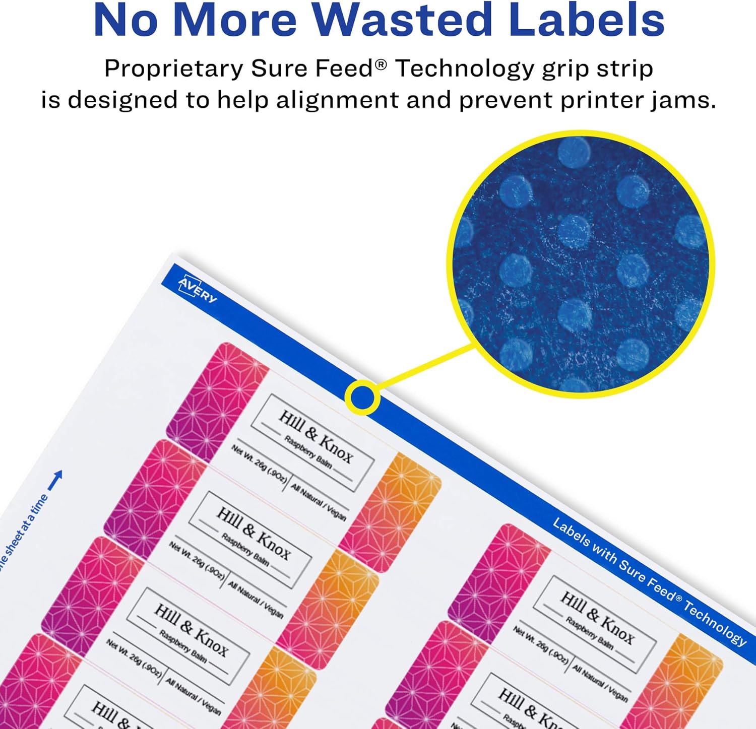 Avery Matte White Rectangle Labels, Sure Feed Technology, 1.5" x 2.75"