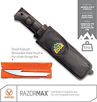 OUTDOOR EDGE RazorMax Replaceable Fixed Blade Hunting Knife with Drop-Point & Boning/Fillet Blades