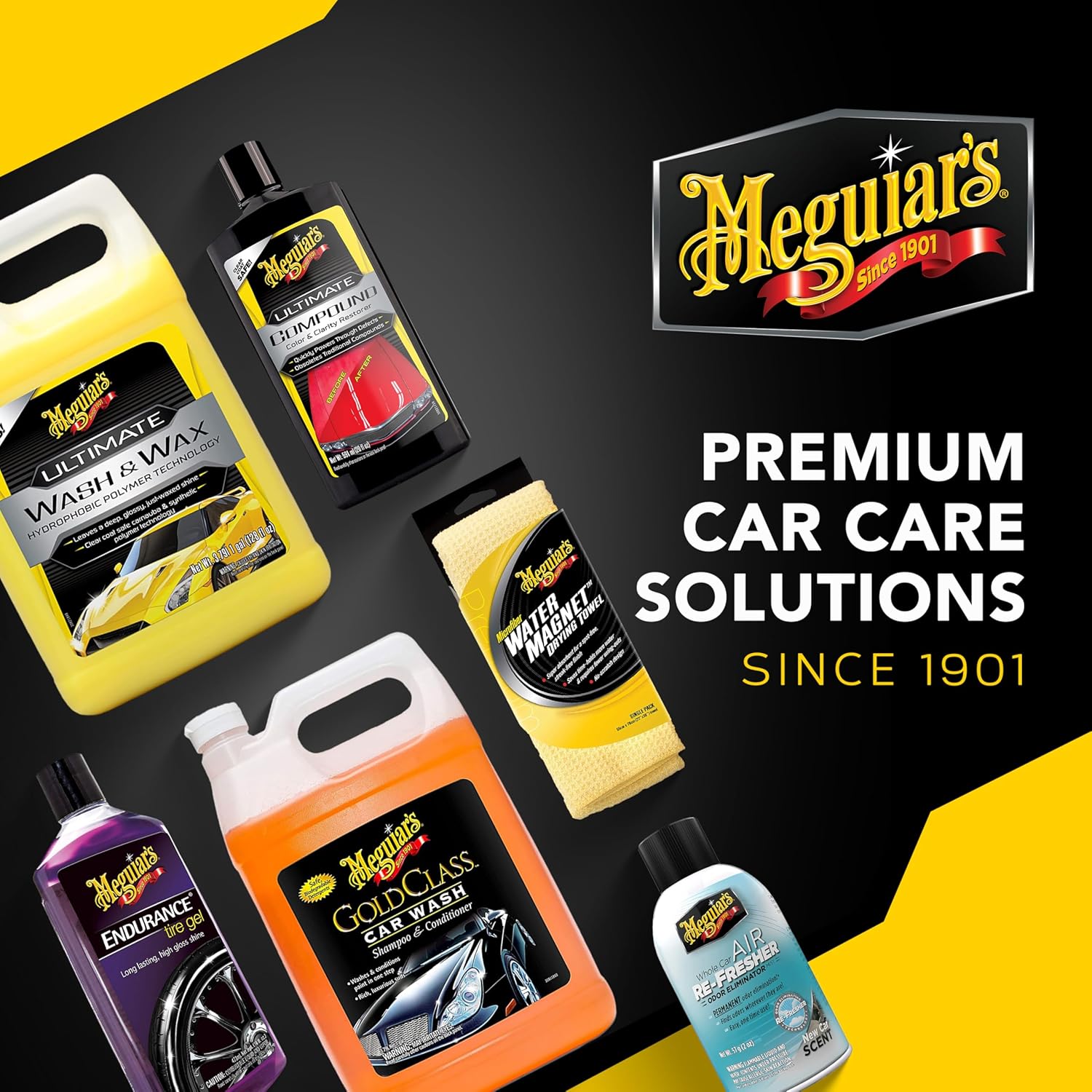 Meguiar’s Hybrid Ceramic Waterless Wash & Wax - Waterless Car Wash Spray with Ceramic Chemistry for a Slick