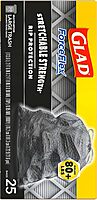 Glad Trash Bags, ForceFlexPlus Black Large Drawstring Garbage Bags, 30 Gal, 25 Ct (Package May Vary) 25 Count (Pack of 1)