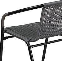 Flash Furniture Lila Rattan Stackable Indoor/Outdoor Dining Chairs