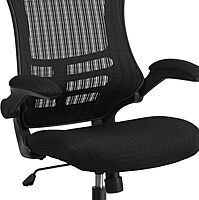 Flash Furniture Kelista High-Back Swivel Office Chair with Adjustable Lumbar Support and Seat Height, Ergonomic Mesh Desk Chair, Black Black Contemporary