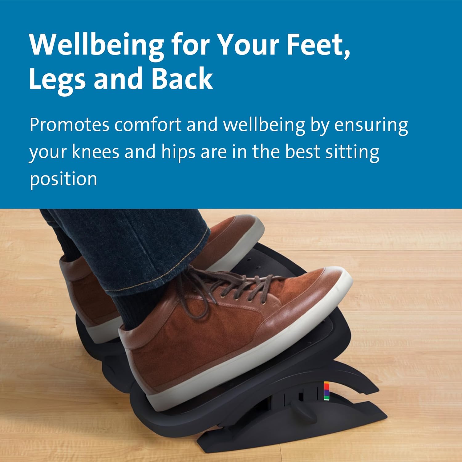 Kensington SoleMate Plus Adjustable Footrest with SmartFit System - Black