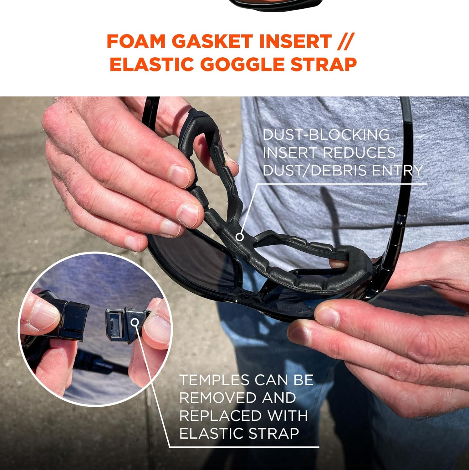 Ergodyne Skullerz LOKI Convertible Safety Glasses/Goggles