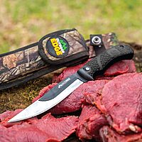 OUTDOOR EDGE RazorMax Replaceable Fixed Blade Hunting Knife with Drop-Point & Boning/Fillet Blades