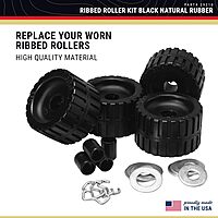 CE Smith - Ribbed Roller Kit - Sturdy Boat & Trailer Parts - Black