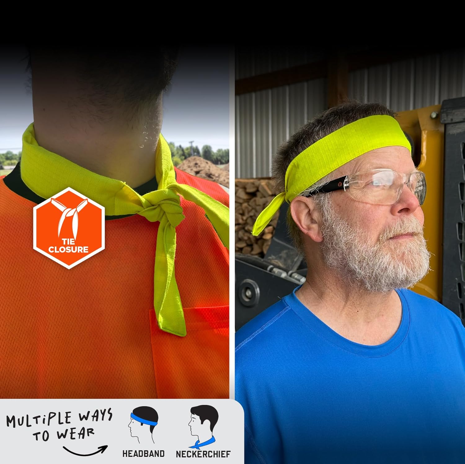 ERGODYNE Chill-Its 6700FR Evaporative FR Cooling Bandana, Tie Closure