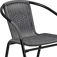 Flash Furniture Lila Rattan Stackable Indoor/Outdoor Dining Chairs