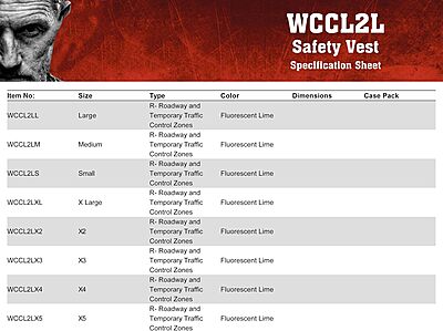 MCR Safety WCCL2 Class 2 Polyester Mesh Flame Resistant Safety Vest, Fluorescent Lime