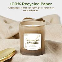 Avery EcoFriendly Matte White Recycled Arched Square Labels, 2" x 2-3/16", Print-to-The-Edge, Permanent Adhesive