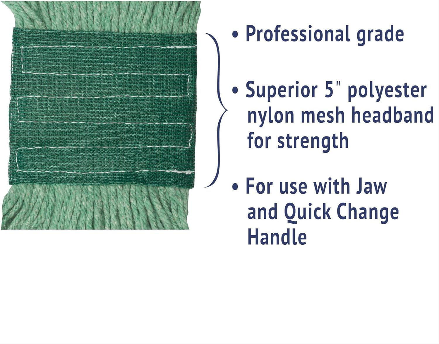 Boardwalk Super Loop Wet Mop Head, Medium, Green