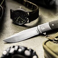 Böker SOLINGEN® TRPPR Micarta Gentleman Knife - Flipper pocket knife with clip - professional folding - MagnaCut blade