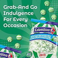 Colombina Jumbo Spearmint Balls, Individually Wrapped Natural Spearmint Flavored Candy, Ideal for Halloween and Christmas