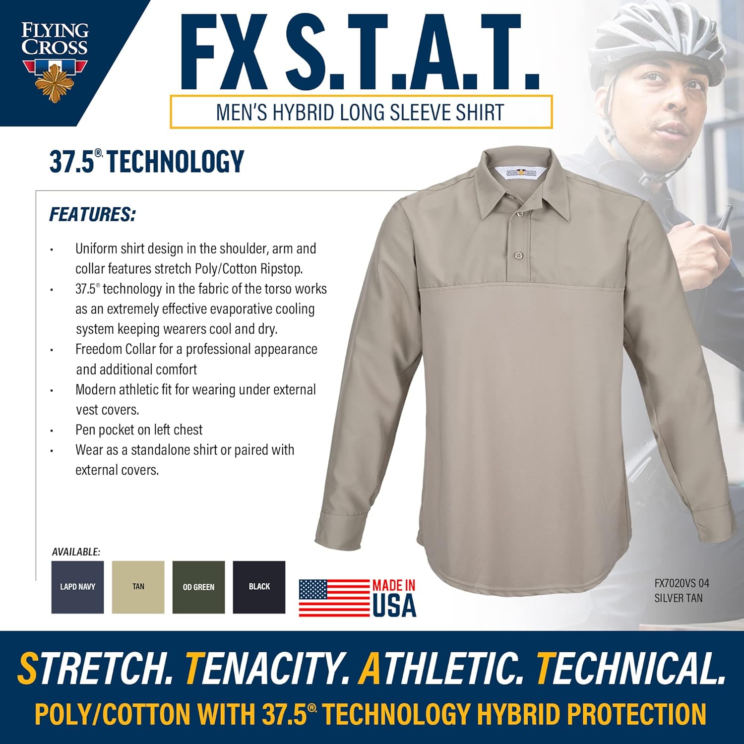 FLYING CROSS FX STAT Men's Hybrid Uniform Shirt