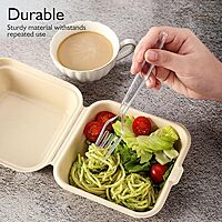 VITEVER Heavy Duty Clear Plastic Forks, BPA-Free, Heat Resistant, BX/100EA