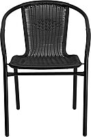 Flash Furniture Lila Rattan Stackable Indoor/Outdoor Dining Chairs