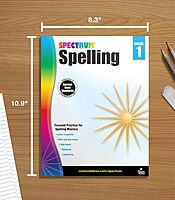Spectrum Spelling Workbook Grade 1, Ages 6 to 7, 1st Grade Spelling Workbooks, Phonics and Handwriting Practice with Alphabet Letters, Vowels, and ... First Grade Workbook - 184 Pages (Volume 28)